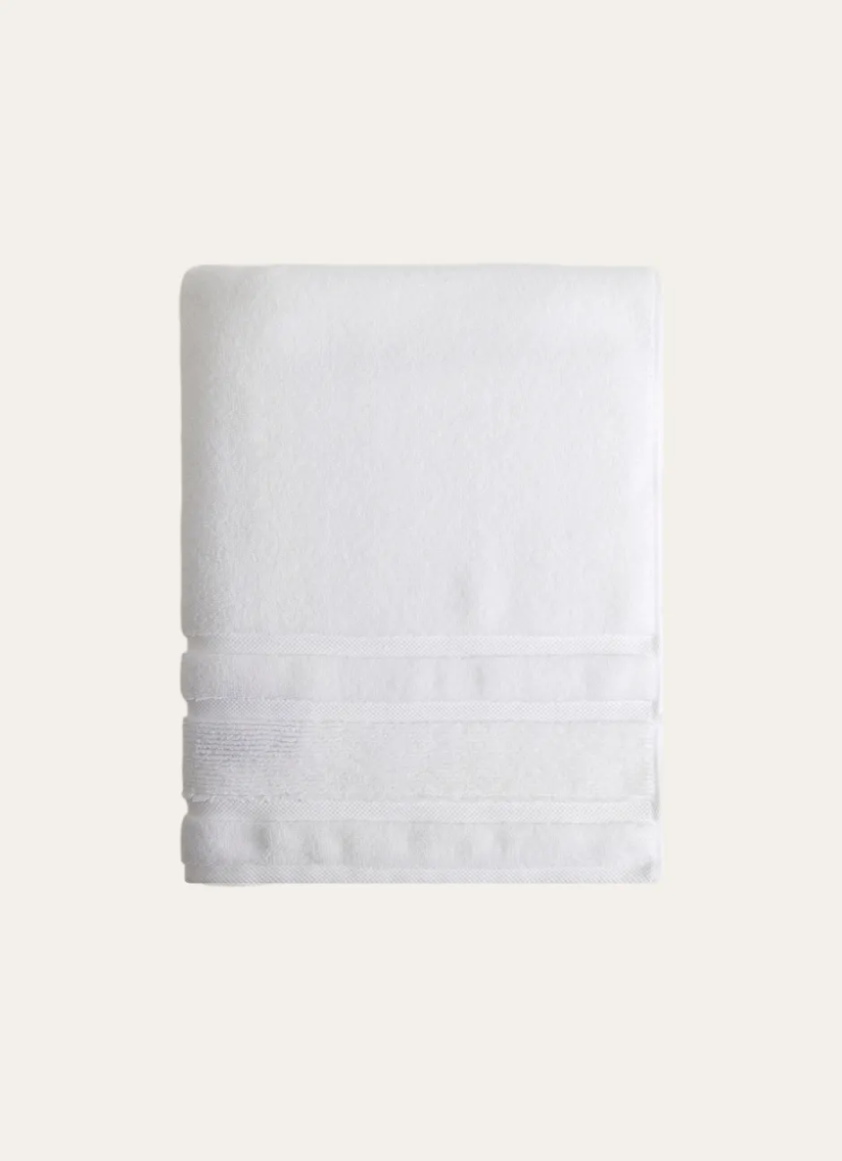 DRAP DE BAIN MOELLEUX LITEAU RAFFINÉ BLANC