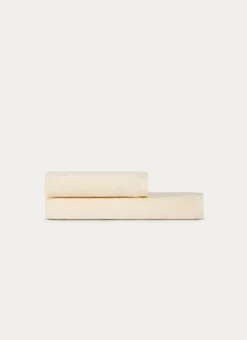 DRAP DE DOUCHE EN COTON ET SOIE AGNES ECRU