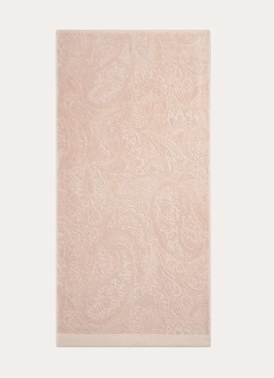 DRAP DE DOUCHE EN VELOURS JOSEPHINE BEIGE