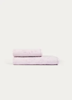 DRAP DE DOUCHE JACQUARD UNI ROSE