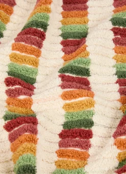 DRAP DE DOUCHE À RAYURES FANTAISIES MULTICOLORE