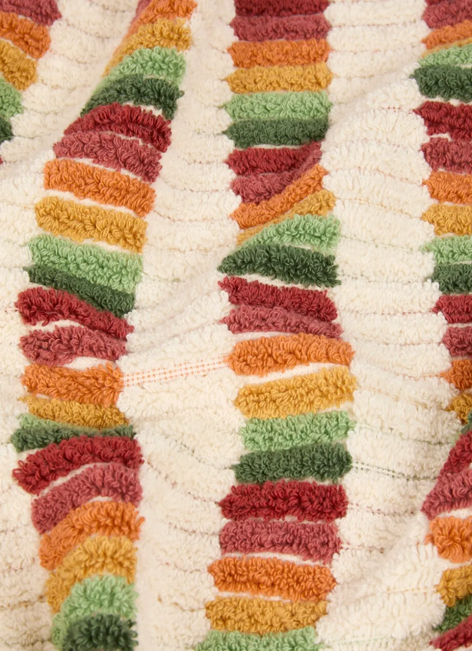 DRAP DE DOUCHE À RAYURES FANTAISIES MULTICOLORE