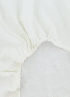 DRAP HOUSSE BÉBÉ EN GAZE DE COTON LAIT