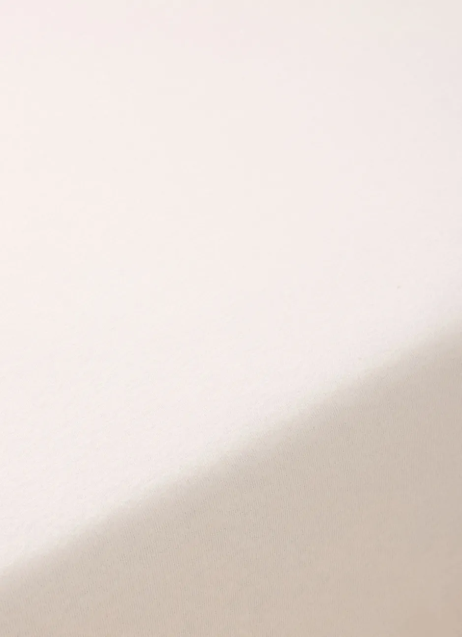 DRAP HOUSSE BÉBÉ EN JERSEY DE COTON BIO ÉCRU