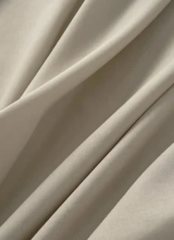 DRAP HOUSSE EN COTON POUR 2 LITS JUMEAUX TAUPE CLAIR