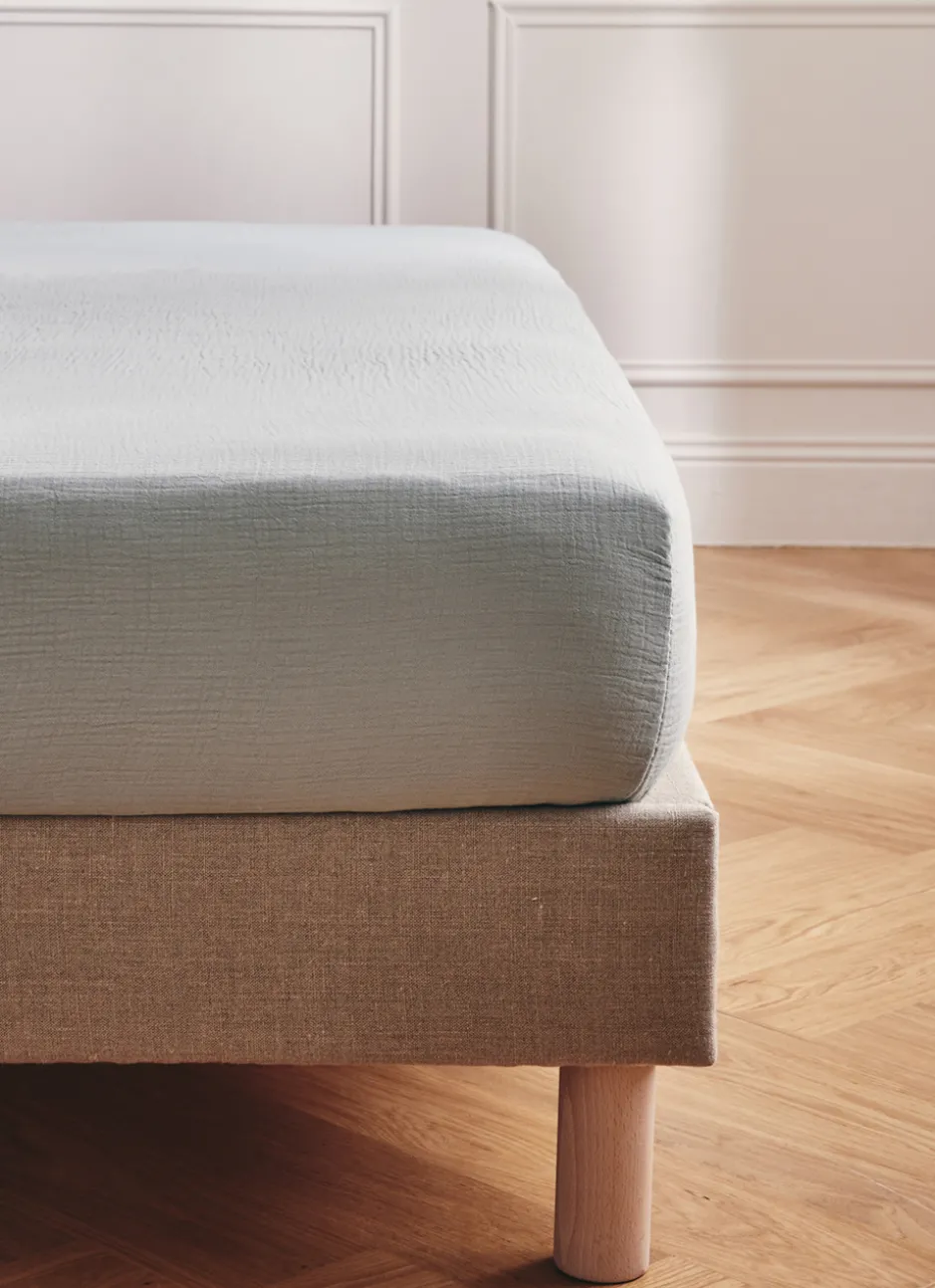 DRAP HOUSSE EN DOUBLE GAZE MOUSSE