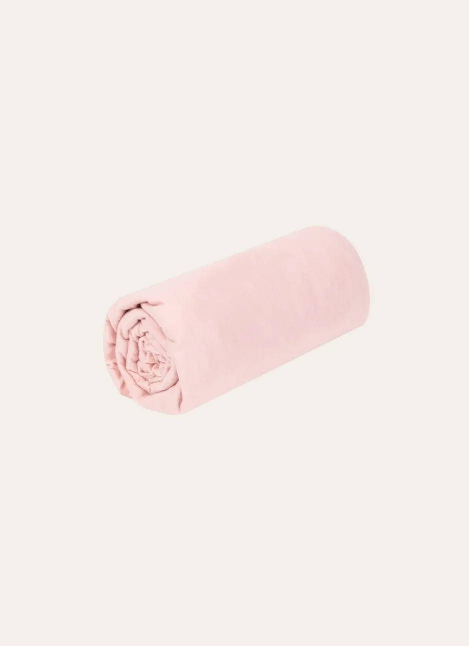 DRAP HOUSSE ENFANT EN JERSEY DE COTON BIO ROSE