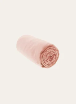 DRAP HOUSSE EN LIN LAVÉ UNI 165GR ROSE