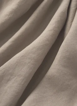 DRAP HOUSSE EN LIN LAVÉ UNI 165GR TAUPE
