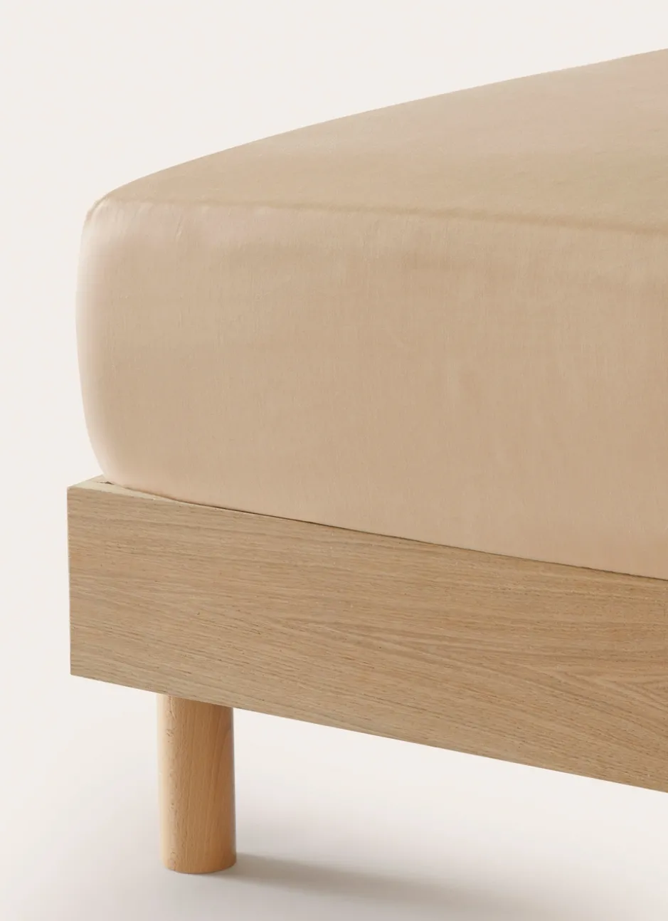 DRAP HOUSSE EN SATIN DE COTON UNI MORDORE