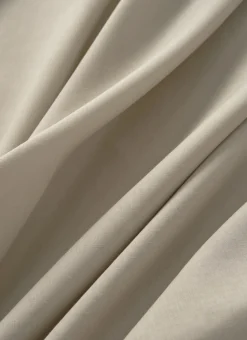 DRAP HOUSSE UNI EN COTON GRAND BONNET 32CM TAUPE CLAIR