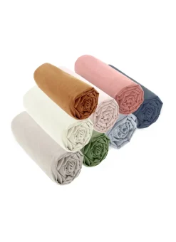 DRAP HOUSSE UNI EN COTON LAVÉ BIO BAMBI