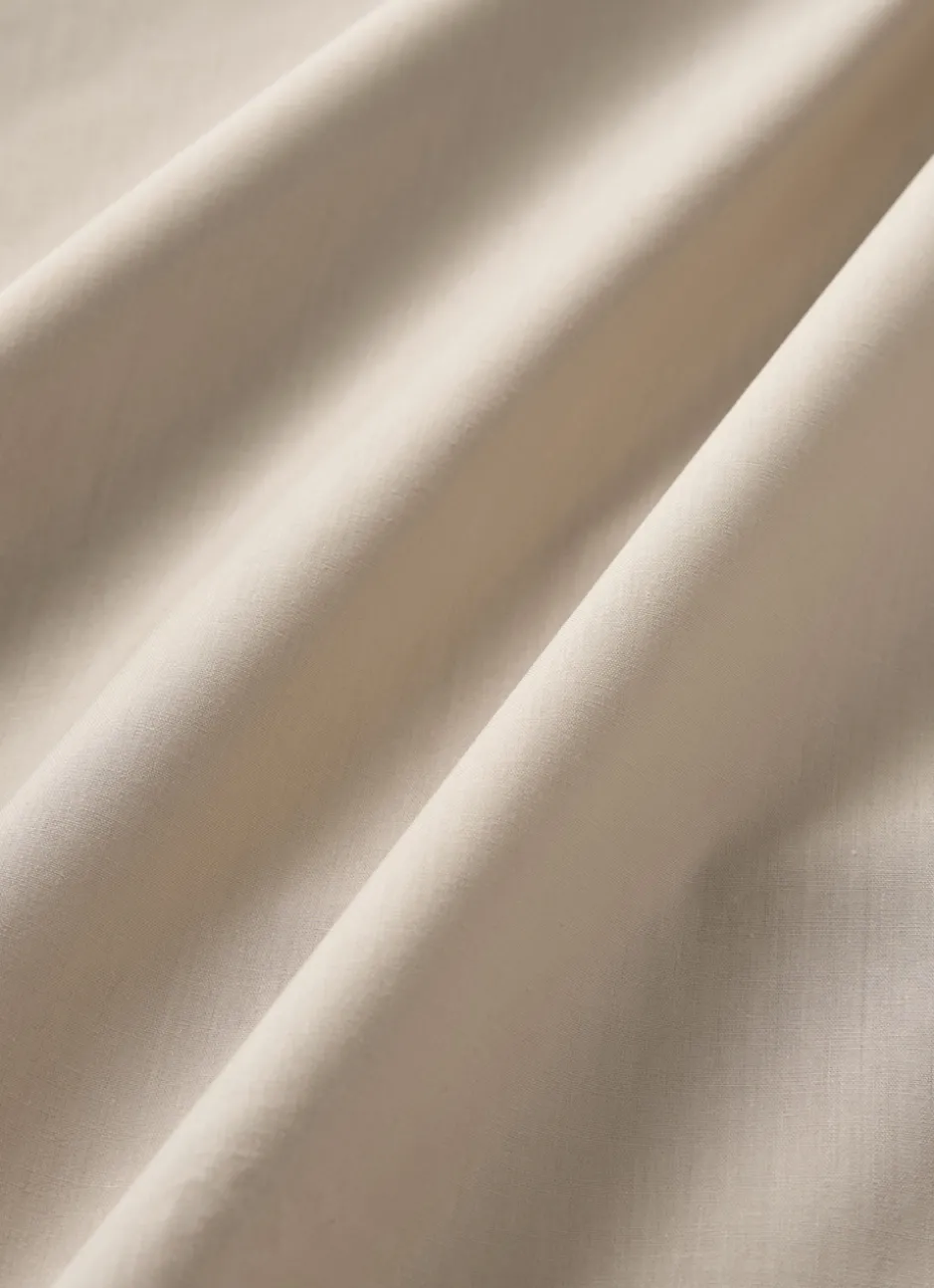 DRAP HOUSSE UNI EN PERCALE DE COTON SABLE