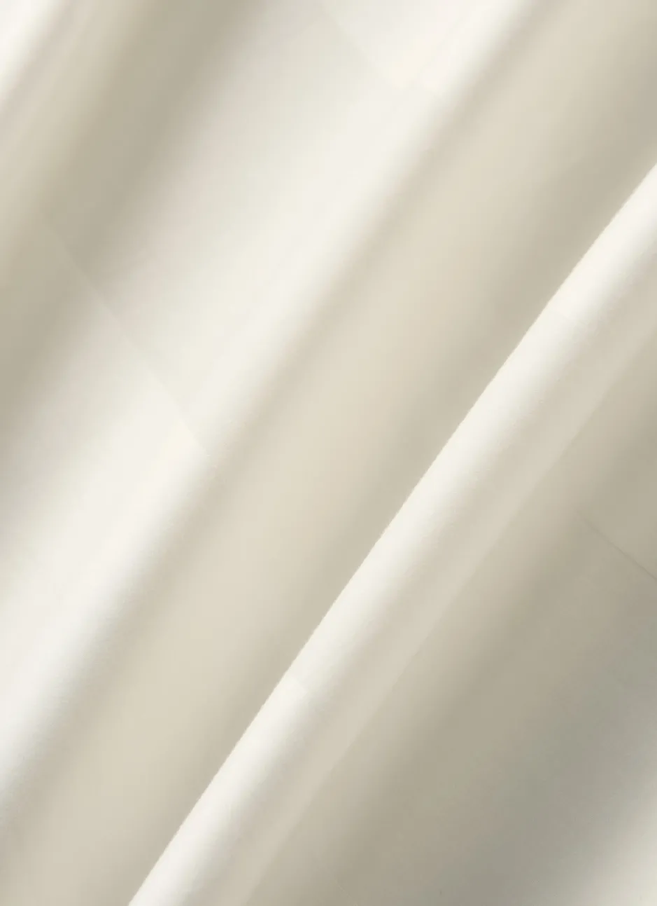 DRAP HOUSSE UNI EN SATIN DE COTON IVOIRE