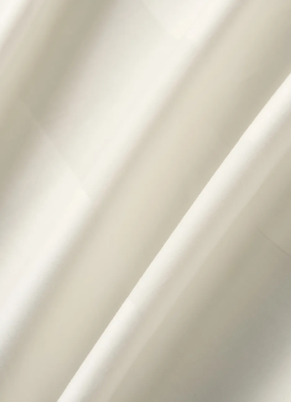 DRAP HOUSSE UNI EN SATIN DE COTON IVOIRE