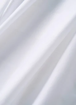 DRAP HOUSSE UNI EN SATIN DE COTON BLANC