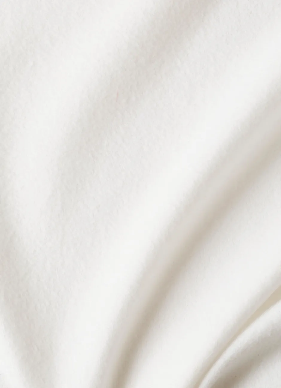 DRAP PLAT EN FLANELLE UNIE RAGOON IVOIRE