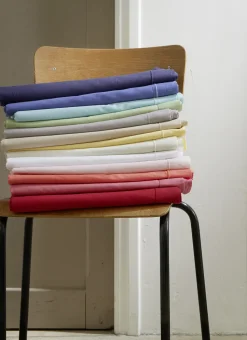 DRAP PLAT UNI EN COTON BLANC