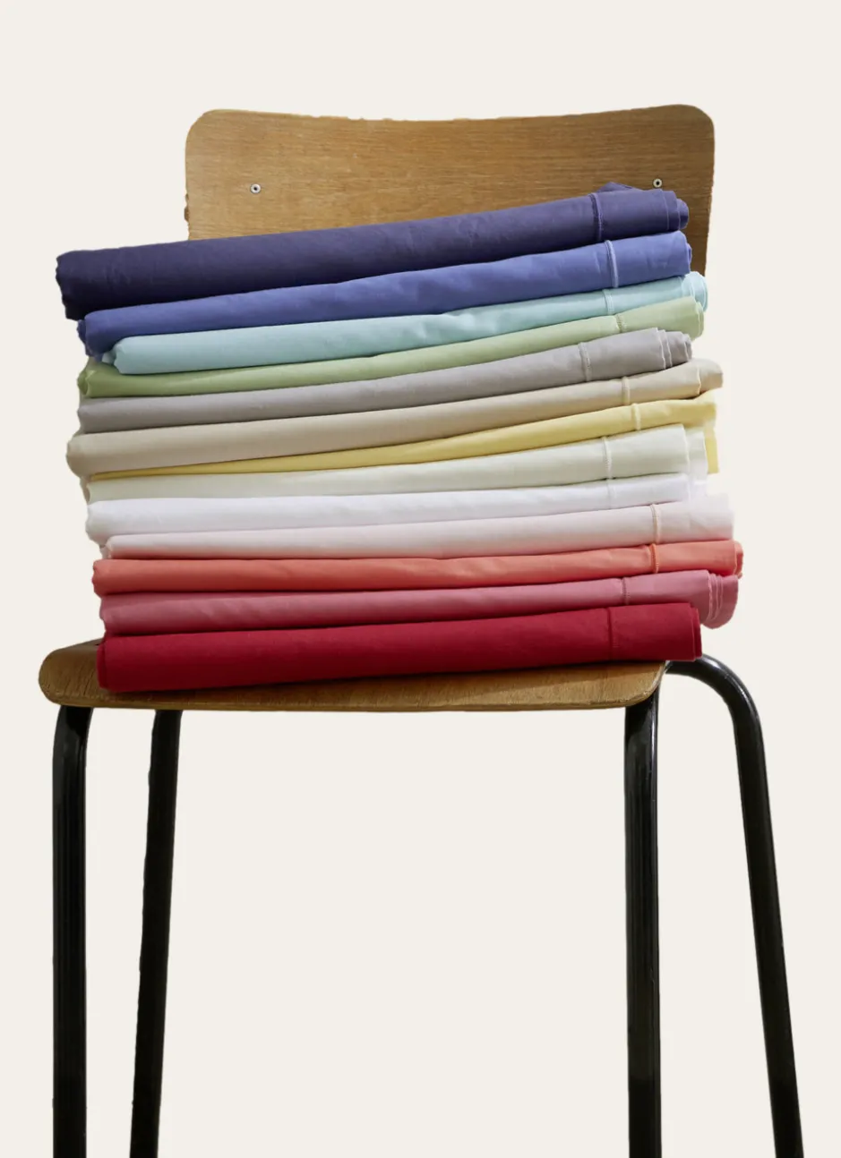 DRAP PLAT UNI EN COTON BLANC