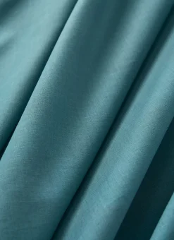 DRAP PLAT UNI EN COTON BLEU PAON