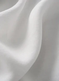 DRAP PLAT UNI EN LIN LAVÉ - 165GR BLANC