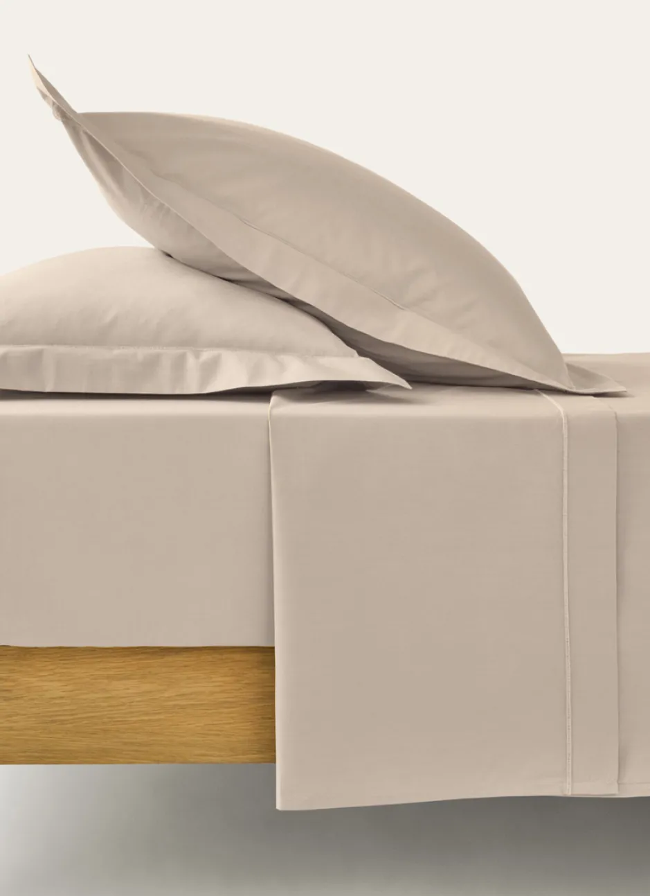 DRAP PLAT UNI EN PERCALE DE COTON SABLE