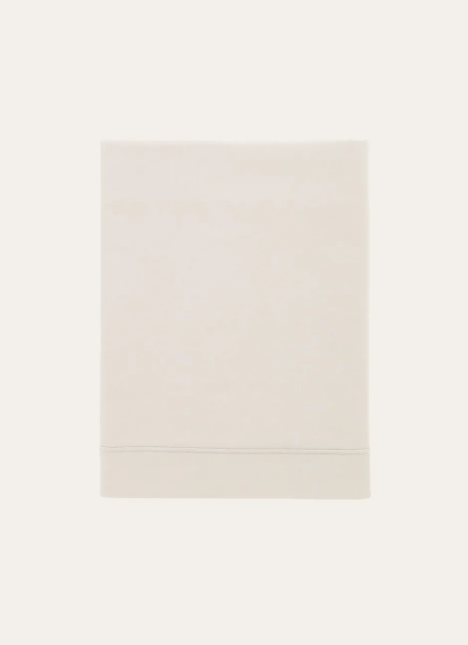 DRAP PLAT UNI EN PERCALE DE COTON SABLE