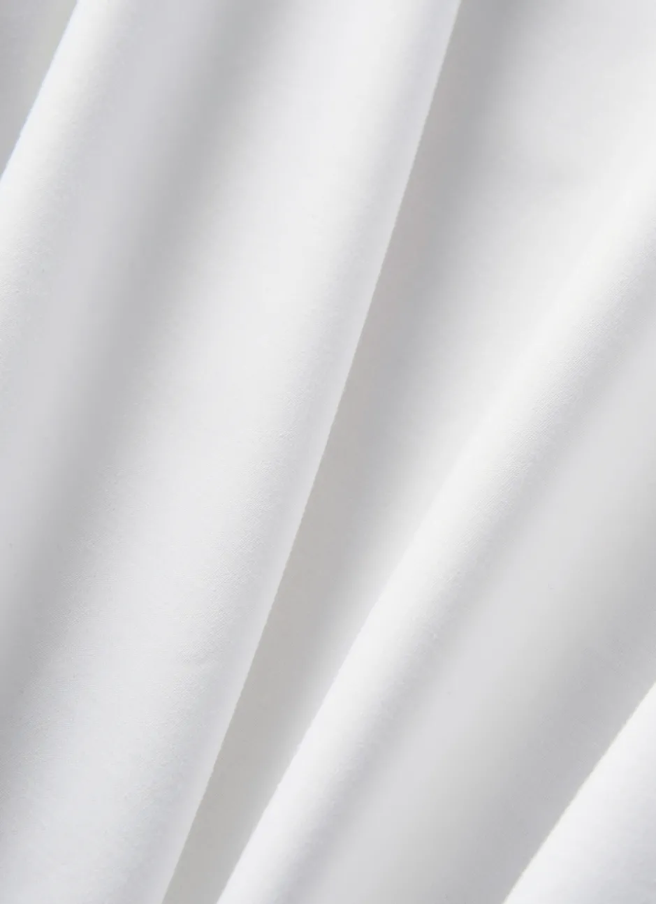 DRAP PLAT UNI EN PERCALE DE COTON BLANC