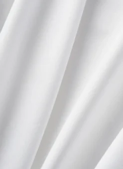 DRAP PLAT UNI EN PERCALE DE COTON BLANC