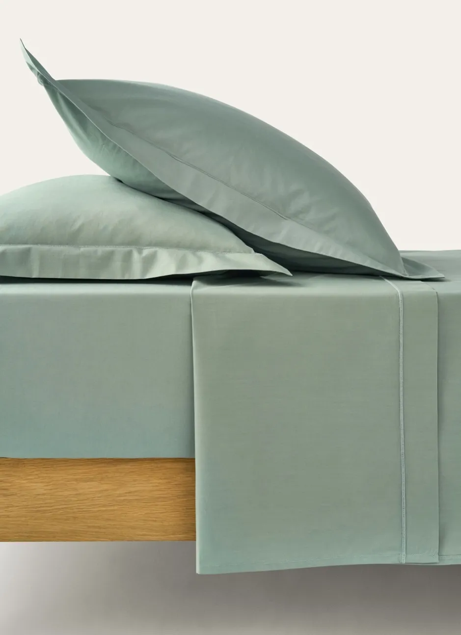 DRAP PLAT UNI EN PERCALE DE COTON vert