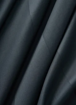 DRAP PLAT UNI SATIN DE COTON RAYURES JACQUARD MARINE