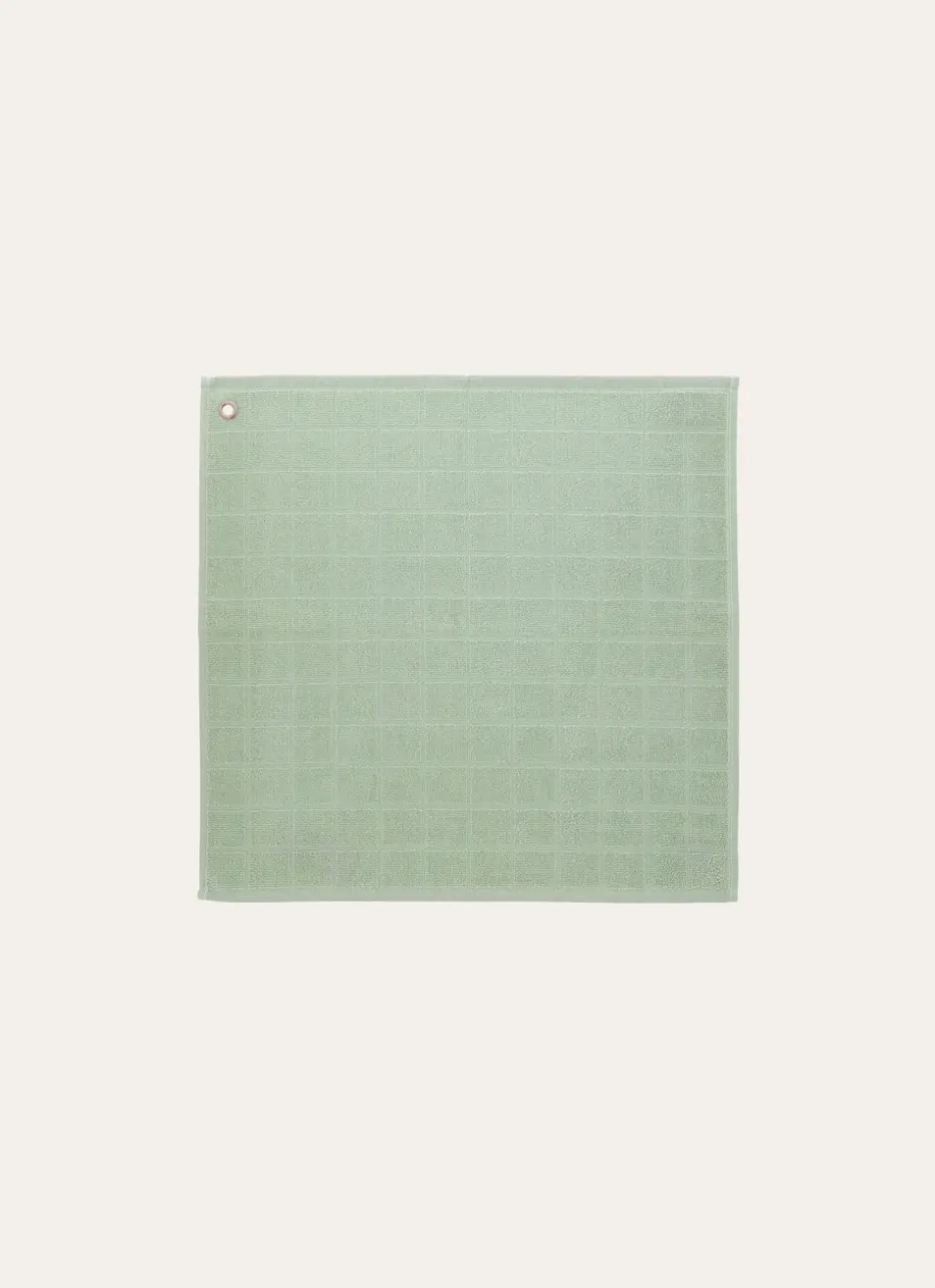 ESSUIE-MAINS À CARREAUX EN COTON AQUA