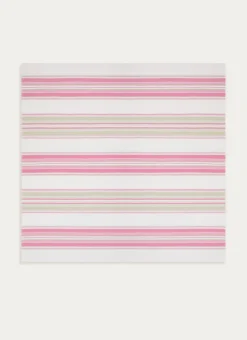 FOUTA DE PLAGE RAYÉE XXL ROSE / VERT