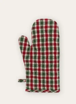 GANT DE CUISINE À CARREAUX TISSÉ FIL-TEINT MULTICOLORE