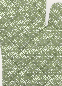 GANT DE CUISINE À MOTIFS GÉOMÉTRIQUES VERT