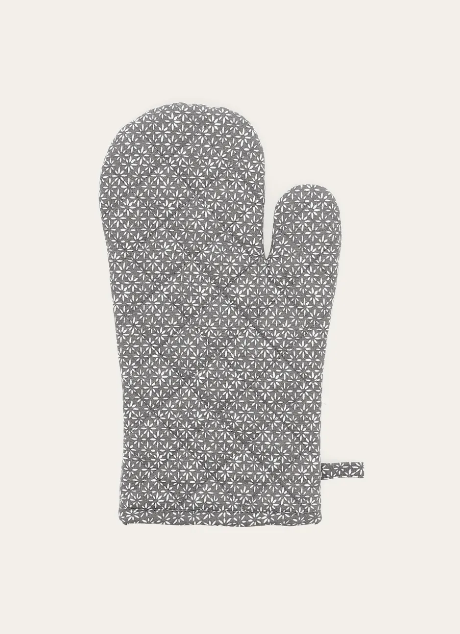 GANT DE CUISINE À MOTIFS GÉOMÉTRIQUES GRIS