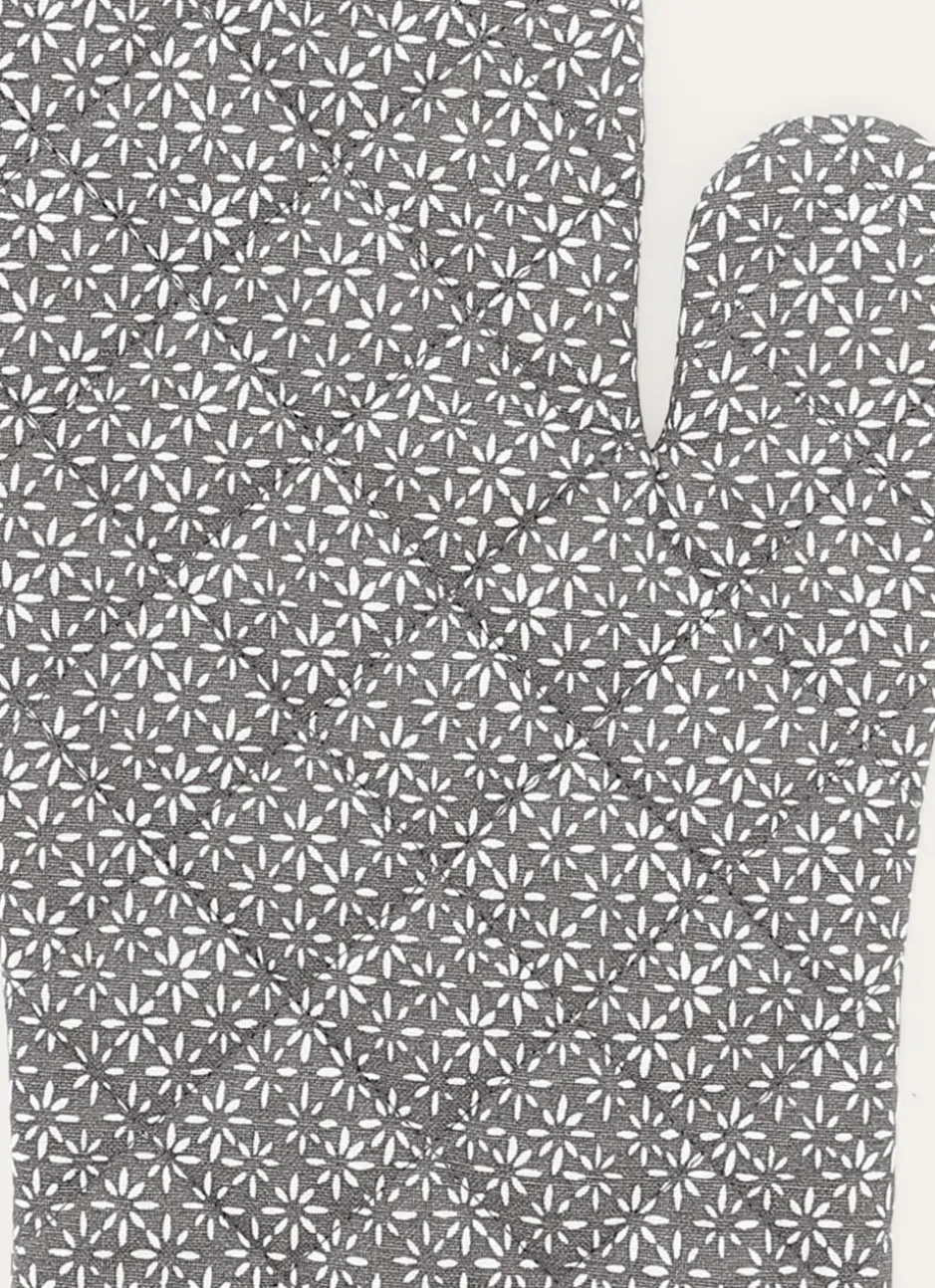 GANT DE CUISINE À MOTIFS GÉOMÉTRIQUES GRIS