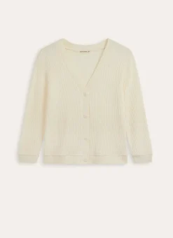 GILET EN MAILLE AJOURÉE RILET ECRU