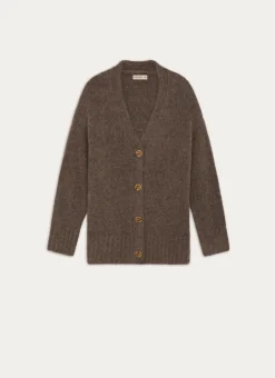 GILET EN TRICOT GRIS FONCE
