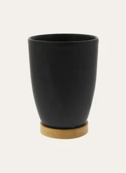GOBELET EN GRÈS ET BAMBOU NOIR/BAMBOU