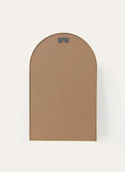 GRAND MIROIR DEMI-LUNE AVEC CADRE EN MÉTAL DORÉ