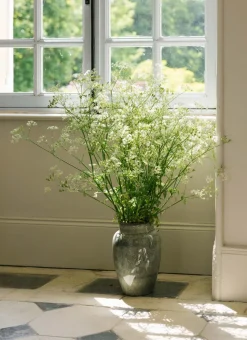 GRAND VASE EN CÉRAMIQUE ÉMAILLÉE EFFET TACHETÉ Bleu ORAGE