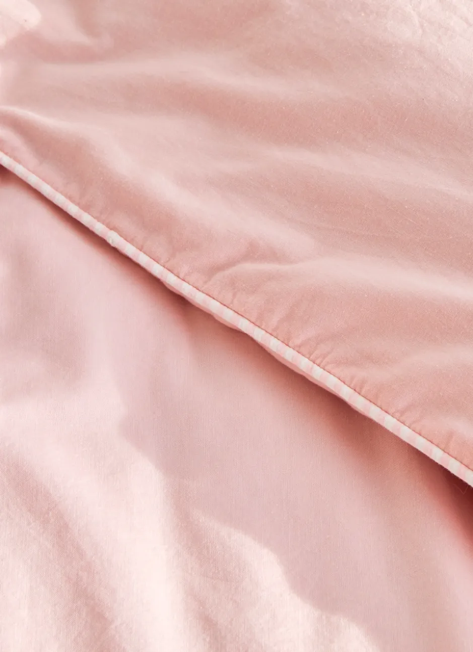 HOUSSE DE COUETTE BÉBÉ EN COTON LAVÉ ROSE