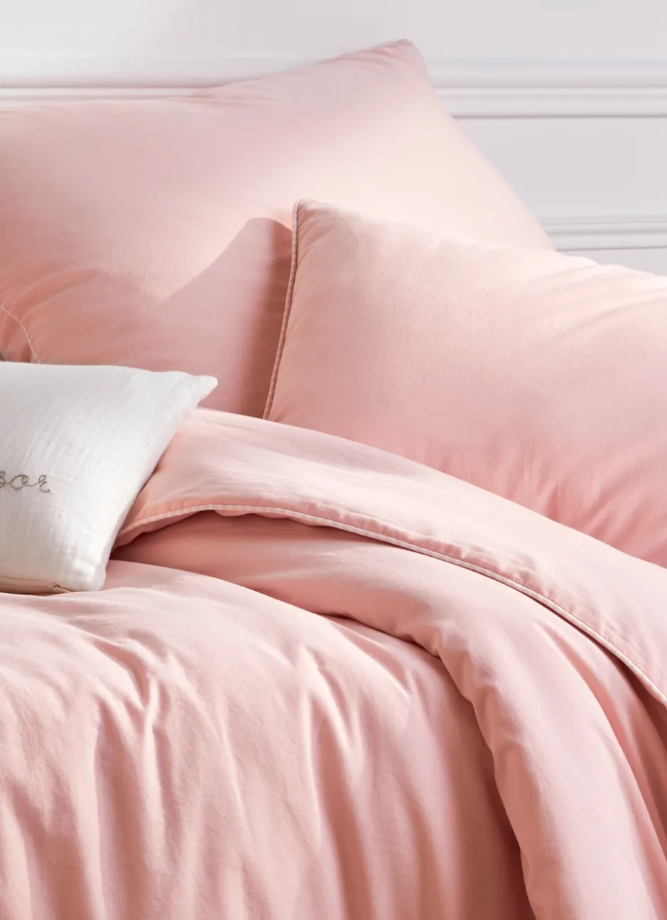 HOUSSE DE COUETTE BÉBÉ EN COTON LAVÉ ROSE