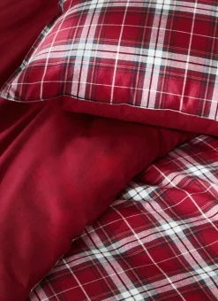 HOUSSE DE COUETTE À CARREAUX TISSÉ TEINT TORQUHIL ROUGE
