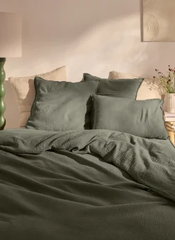 HOUSSE DE COUETTE DOUBLE GAZE DE COTON KAKI