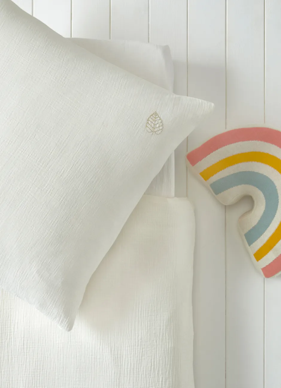HOUSSE DE COUETTE ENFANT EN GAZE DE COTON LAIT