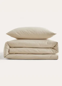 HOUSSE DE COUETTE EN FLANELLE COCON TAUPE
