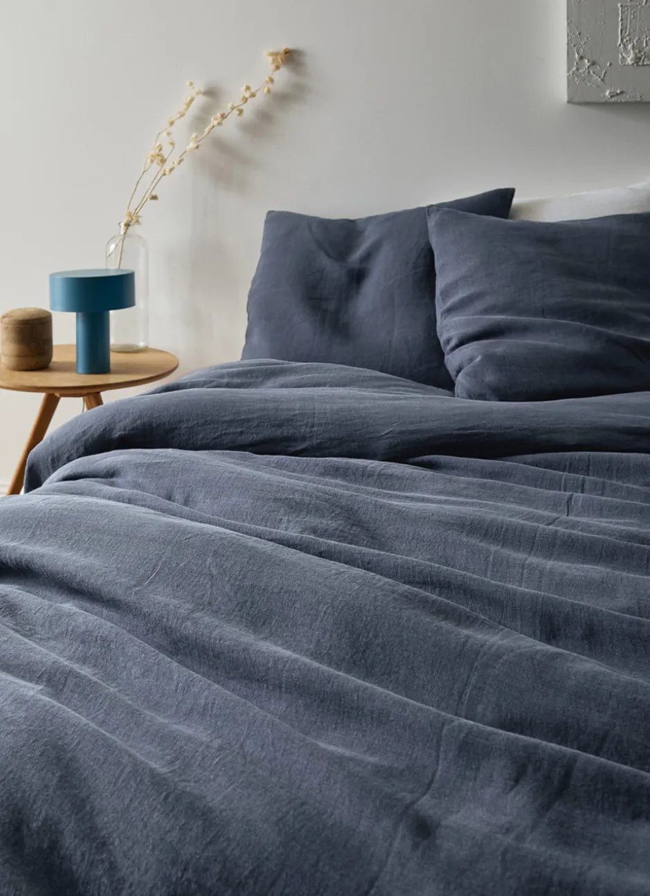 HOUSSE DE COUETTE EN LIN LAVÉ DENIM