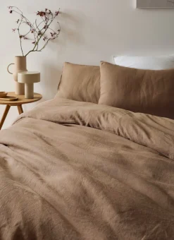HOUSSE DE COUETTE EN LIN LAVÉ TAUPE
